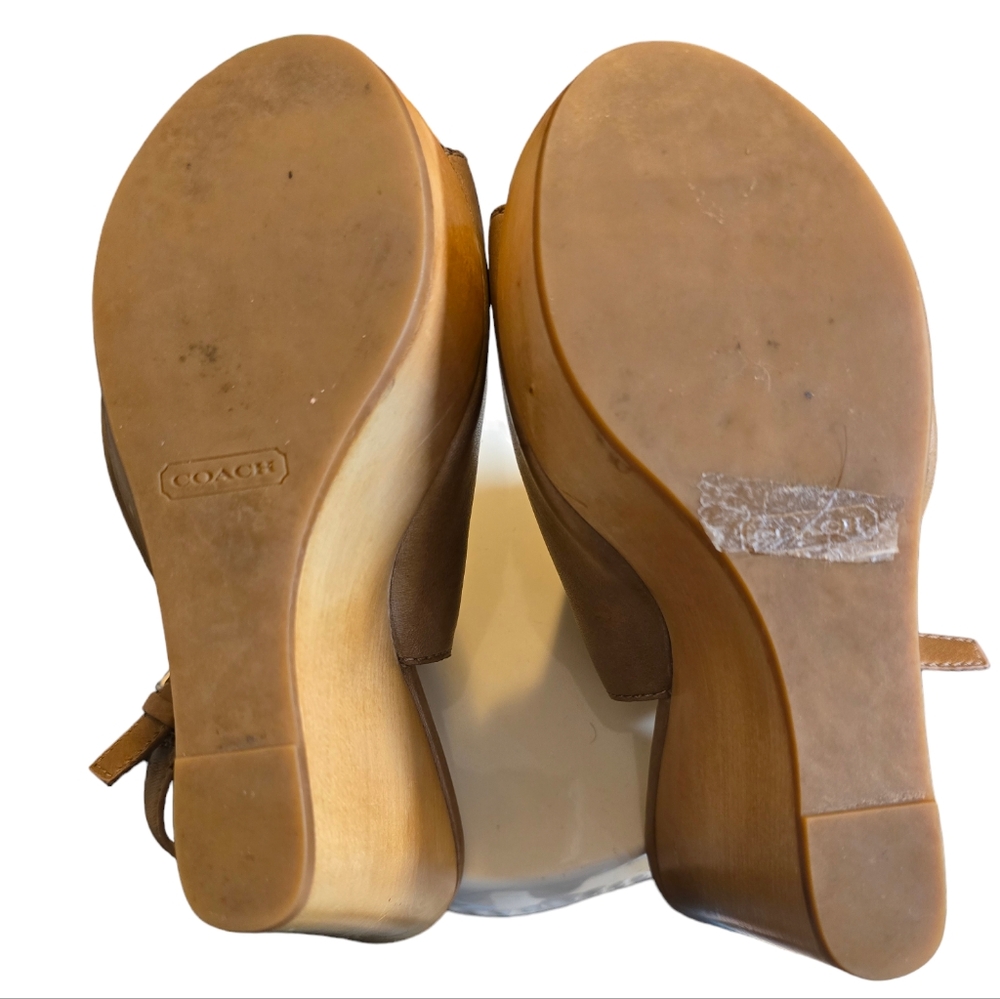 Coach Jade Wedge Sandals Size 7 1/2 - Picture 3 of 8